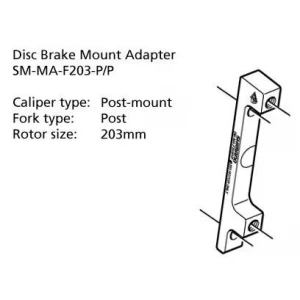 Adaptateur De Frein SHIMANO PM/PM 203mm Postmount 4 Adaptateur De Frein SHIMANO PM/PM 203mm Postmount – Image 2